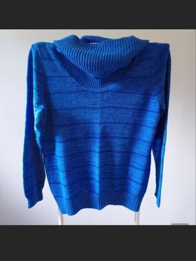 Basic Editions Bright Blue Cowl Neck Sweater